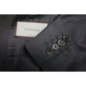 Canali 1934 CURRENT Solid Gray 100% Wool 2 Pc Suit Jacket Pants Sz 44R